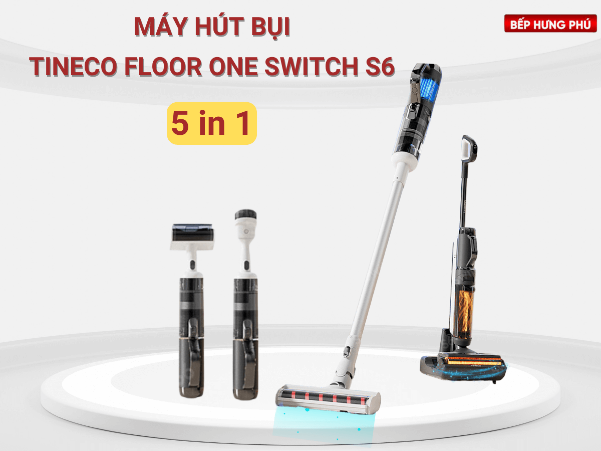Máy hút bụi lau nhà Tineco Floor One Switch S6 đa năng, thiết kế linh động