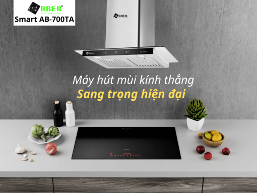 Máy hút mùi Arber Smart AB-700TA thiết kế treo tường kính thẳng hiện đại