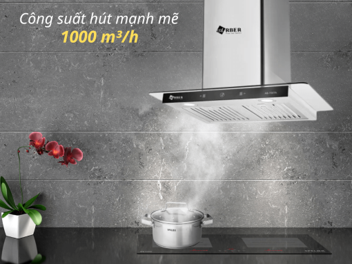 Công suất hút mùi mạnh mẽ 1000 m³/h