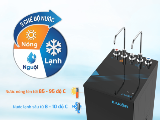 3 chế độ nước, 2 vòi lấy nước tiện lợi