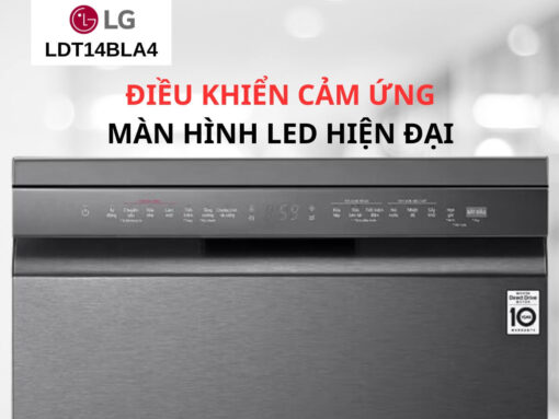máy rửa chén lg ldt14bla4 (4) Điều khiển cảm ứng và màn hình LED hiện đại