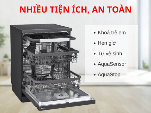 máy rửa chén lg ldt14bla4 (7) Nhiều tính năng tiện ích, an toàn