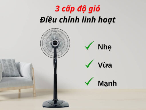 2 chế độ gió, 3 cấp độ thổi, điều chỉnh linh hoạt