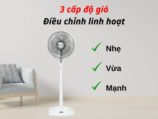 2 chế độ gió, 3 cấp độ thổi, điều chỉnh linh hoạt