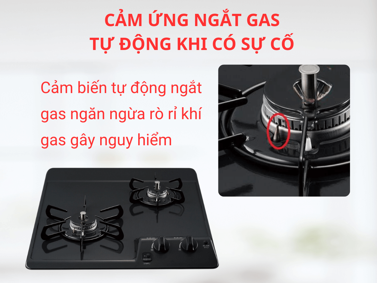 Cảm ứng ngắt gas tự động khi có sự cố