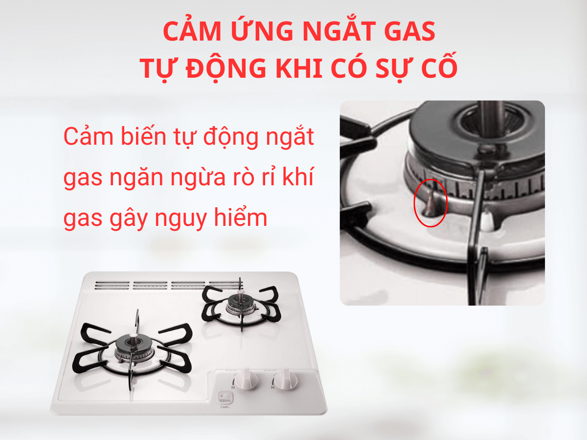 Cảm ứng ngắt gas tự động khi có sự cố