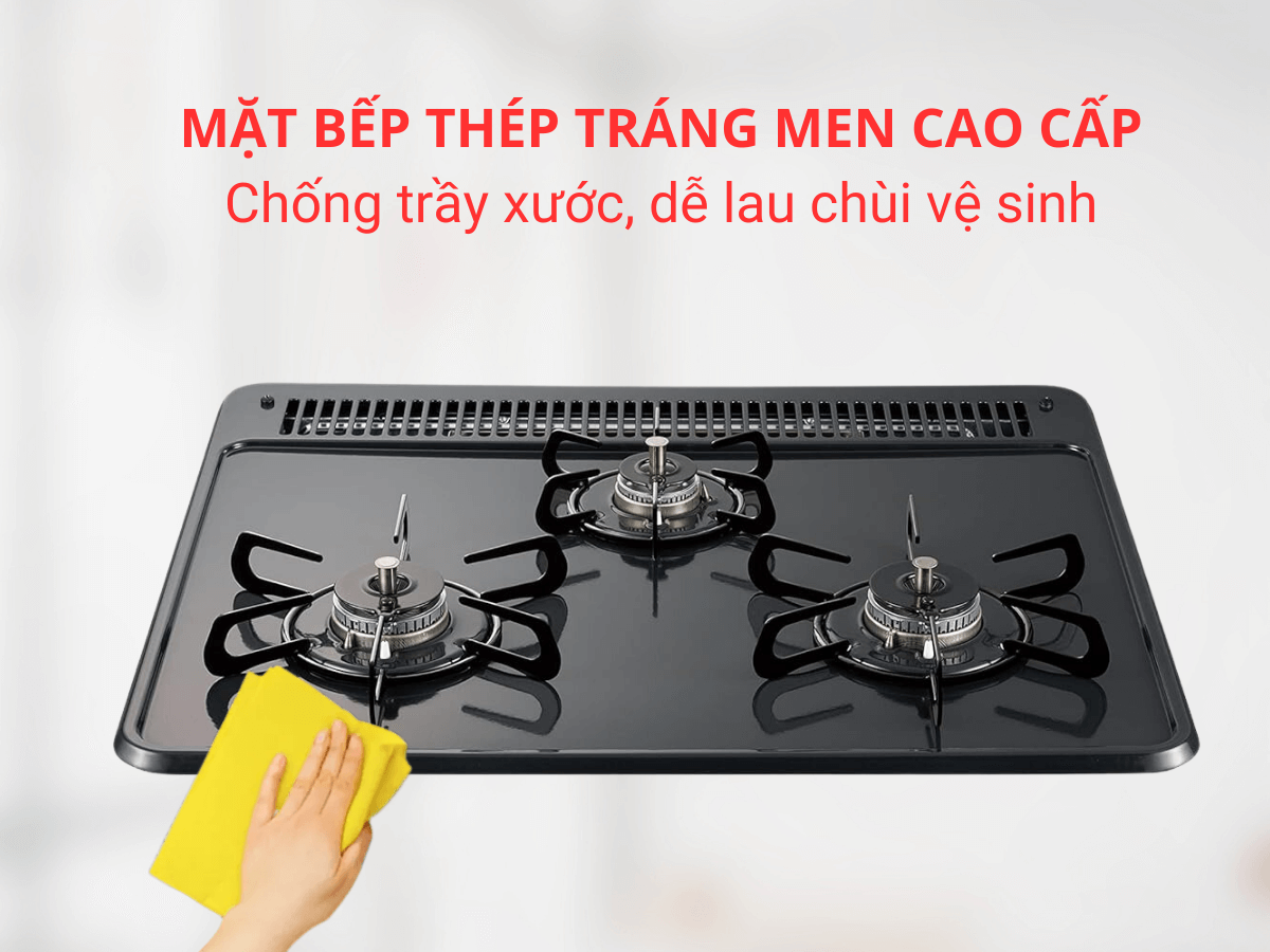 Mặt bếp thép tráng men cao cấp