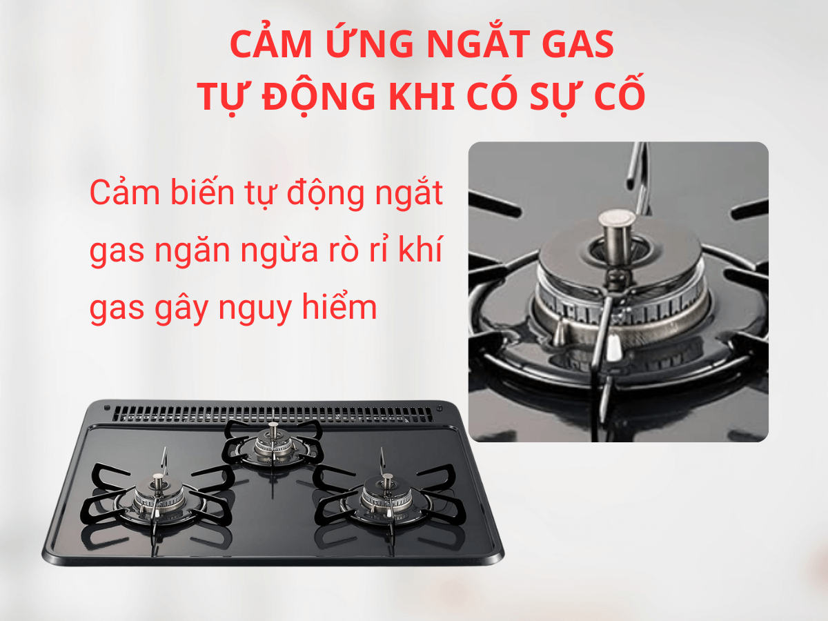 Cảm ứng ngắt gas tự động khi có sự cố