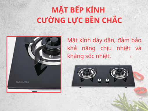 Mặt bếp kính cường lực bền chắc