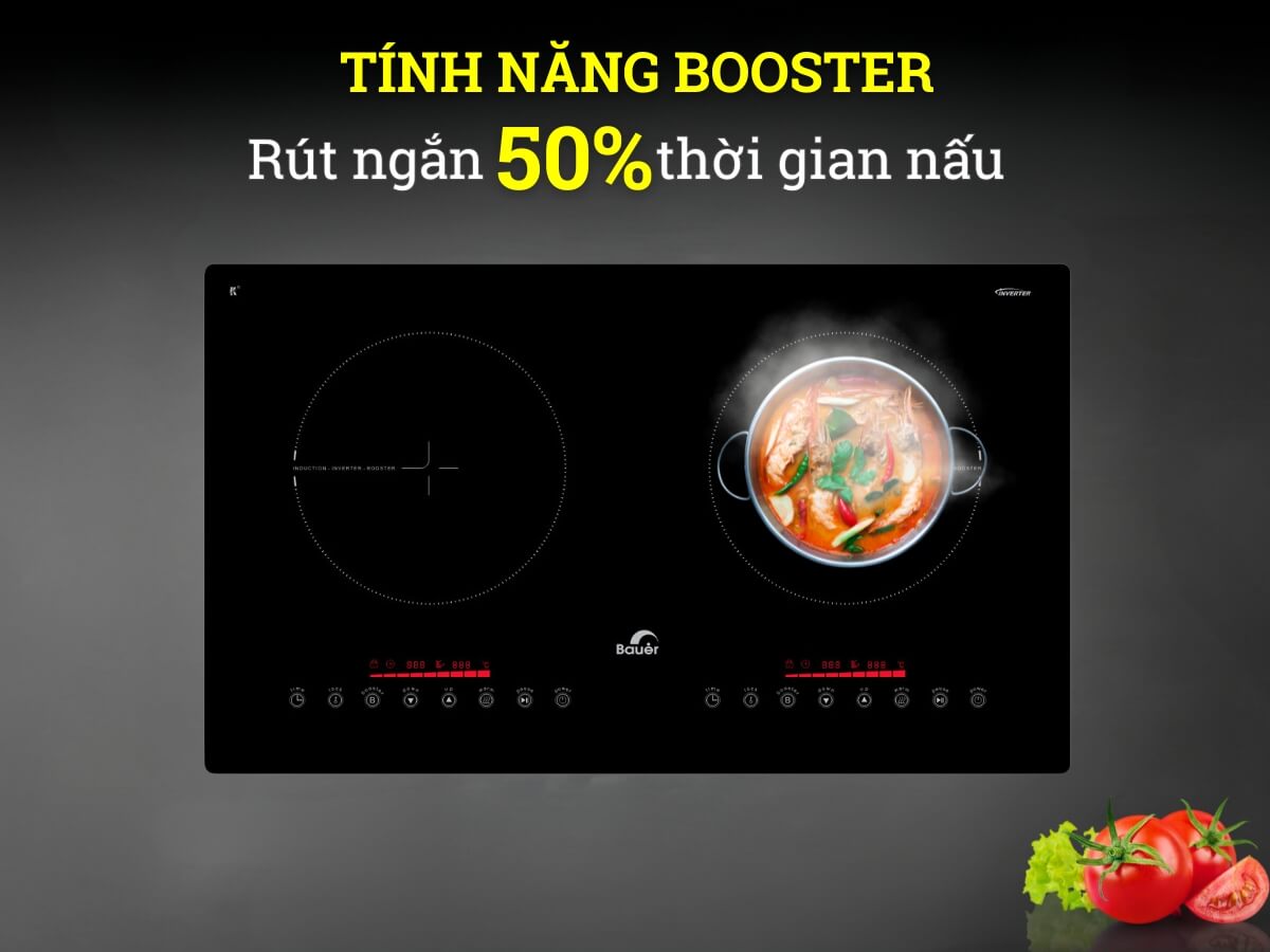 Gia nhiệt nhanh Booster giúp nấu nướng nhanh chóng