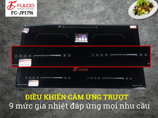 9 mức nhiệt + chế độ Booster nấu nhanh