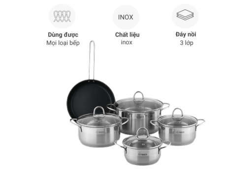 Bộ nồi inox Arber Salmon 5 món