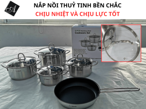 Bộ nồi inox Arber Salmon 5 món