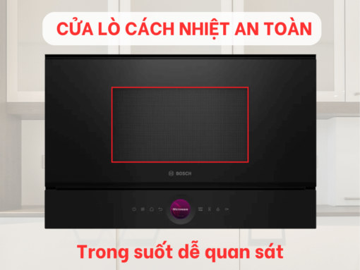 lò vi sóng bosch bfr7221b1 (4) Cửa lò cách nhiệt an toàn