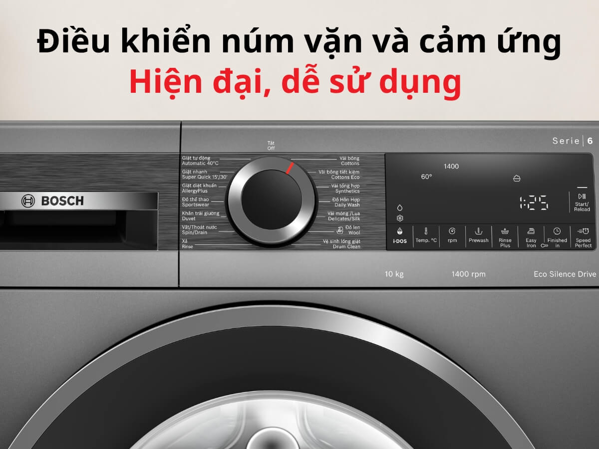 Điều khiển núm vặn và cảm ứng hiện đại, dễ sử dụng