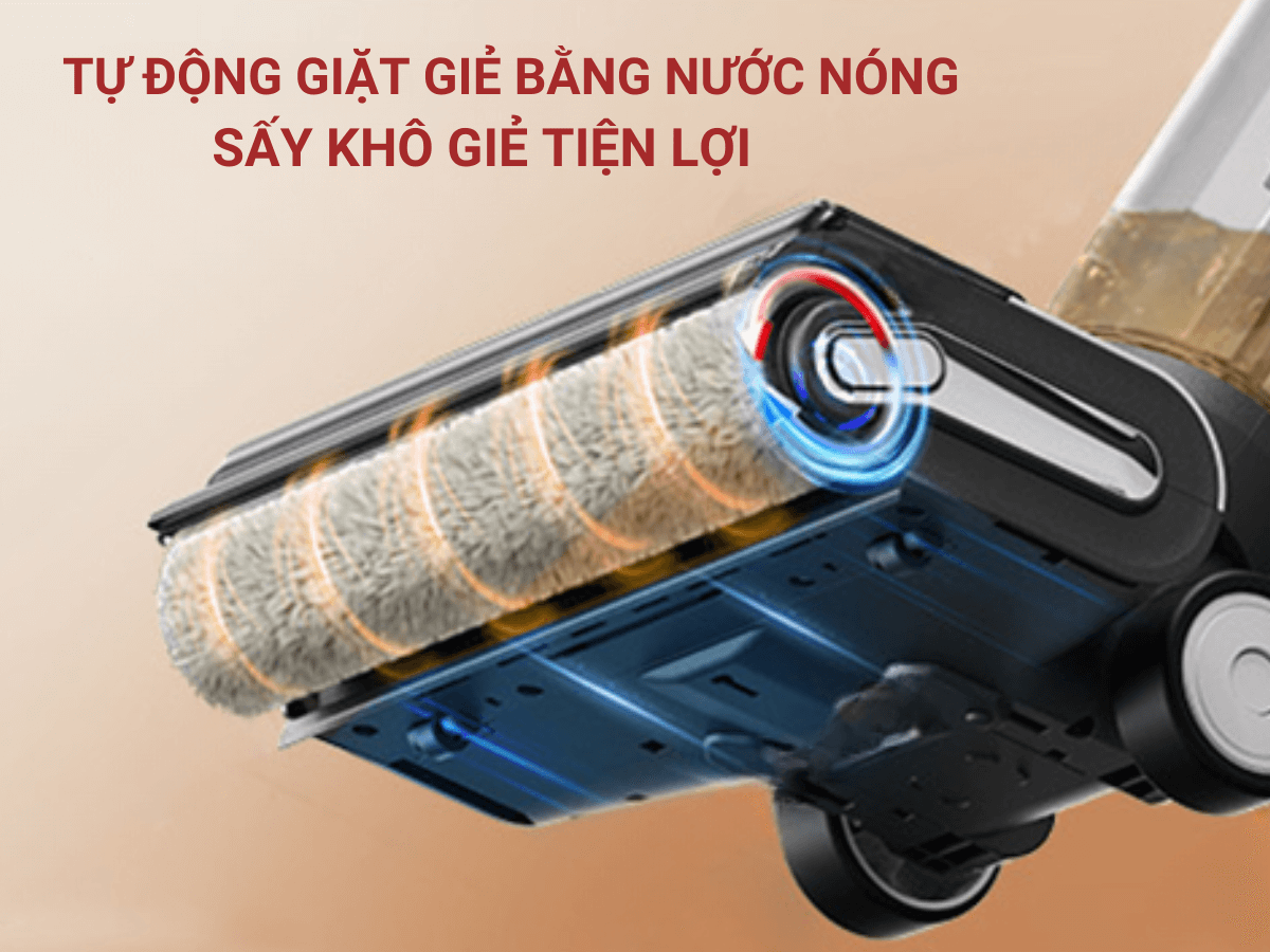 Tự giặt giẻ lau bằng nước nóng và sấy khô giẻ tiện lợi