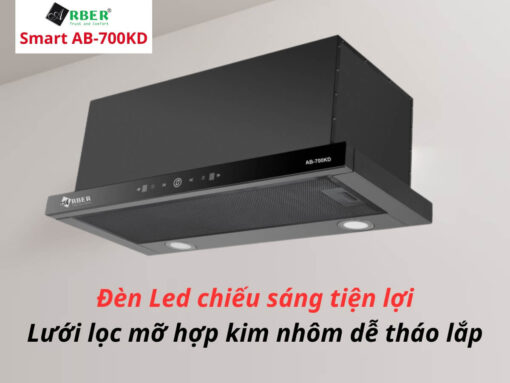 máy hút mùi arber smart ab-700kd (3) Đèn LED chiếu sáng tiện lợi, tiết kiệm năng lượng