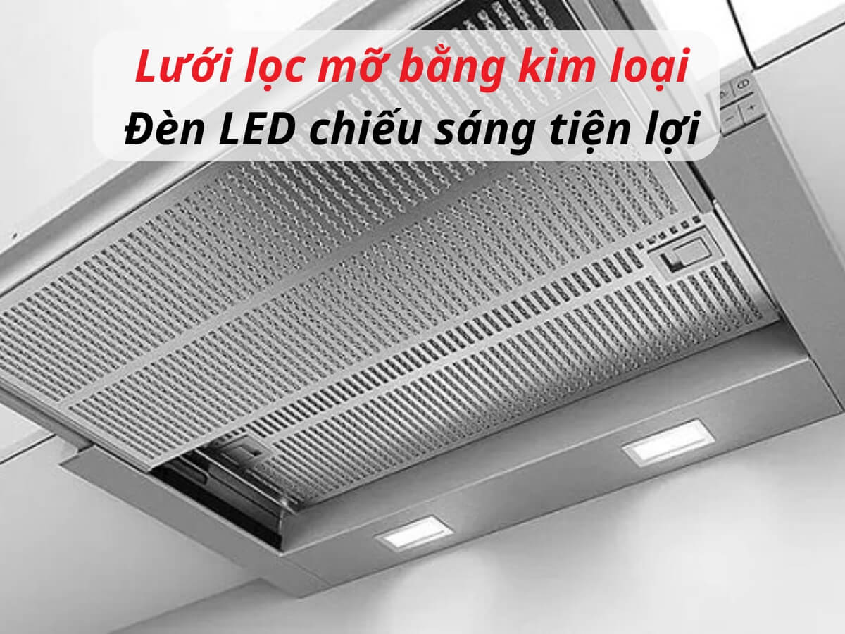Lưới lọc mỡ kim loại dễ tháo lắp, vệ sinh
