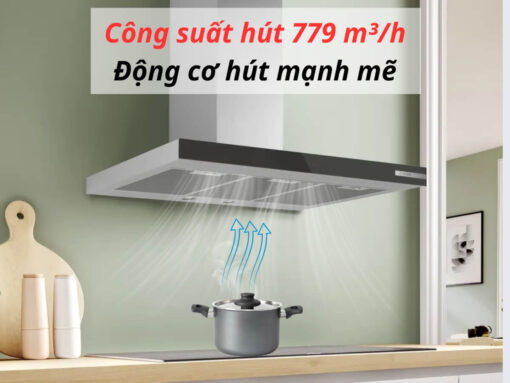 Công suất hút mạnh mẽ 779 m³/h