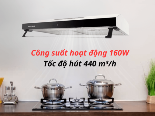 Công suất hoạt động 160W, tốc độ hút 440 m³/h
