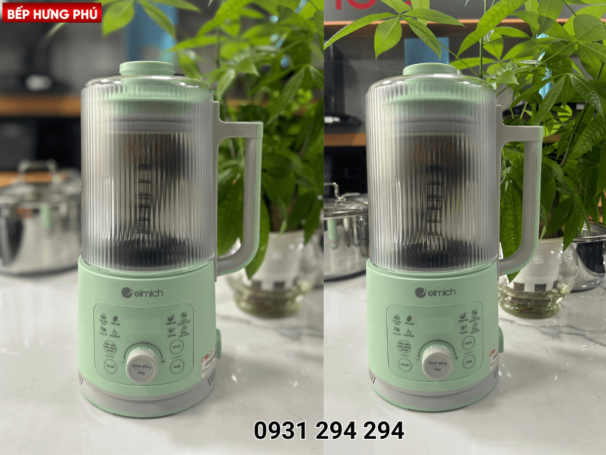 Máy làm sữa hạt Elmich CBE-8720PG có nắm chống ồn chống rung