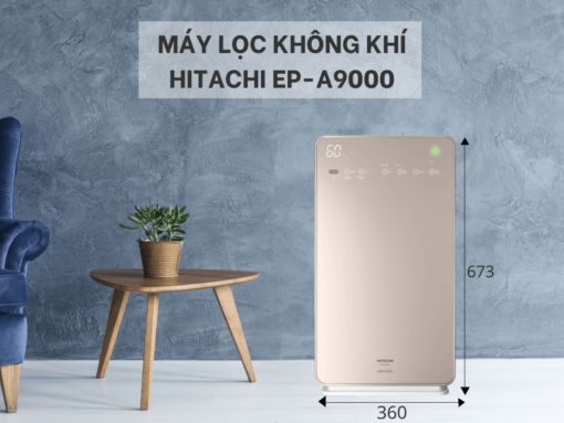 Máy lọc không khí và tạo ẩm Hitachi EP-A9000 thiết kế nhỏ gọn, sang trọng