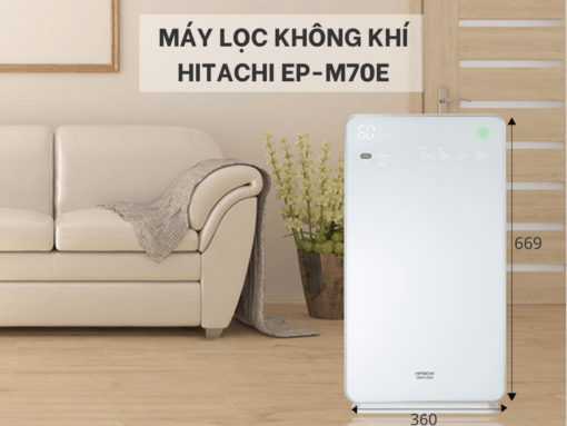 Máy lọc không khí và tạo ẩm Hitachi EP-M70E thiết kế nhỏ gọn, sang trọng