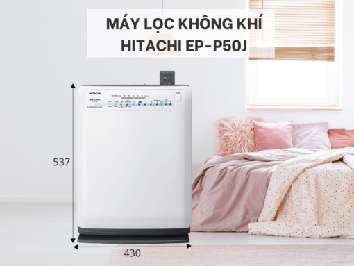 Máy lọc không khí và tạo ẩm Hitachi EP-P50J thiết kế nhỏ gọn, sang trọng