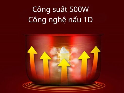 Công suất 500W, công nghệ nấu 1D