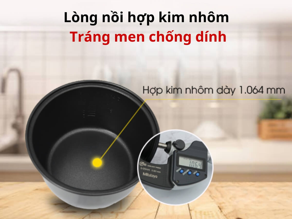 Lòng nồi hợp kim nhôm tráng men chống dính