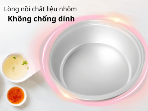 Lòng nồi chất liệu nhôm không chống dính