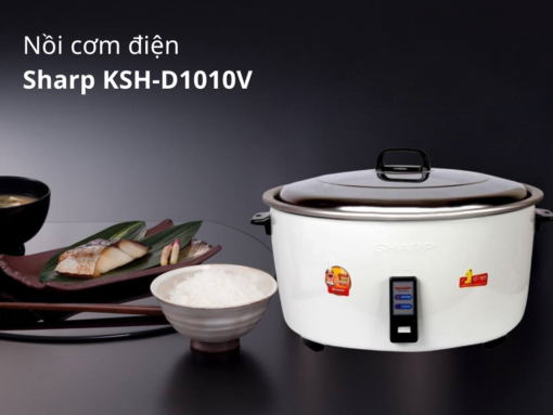 Nồi cơm điện Sharp KSH-D1010V dung tích 10 lít, thiết kế đẹp mắt