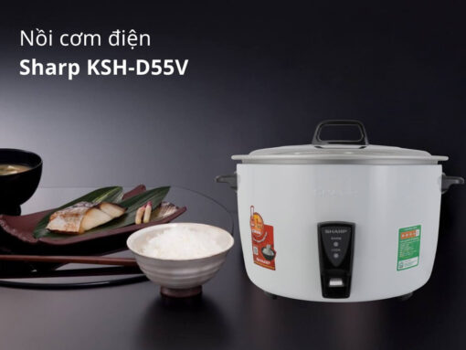 Nồi cơm điện Sharp KSH-D55V dung tích 5 lít, thiết kế đẹp mắt