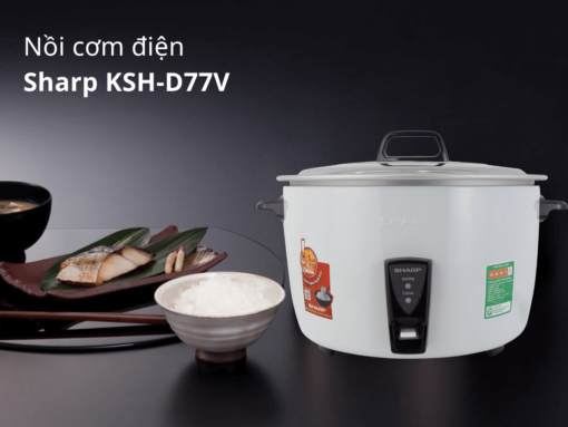 Nồi cơm điện Sharp KSH-D77V dung tích 7 lít, thiết kế đẹp mắt