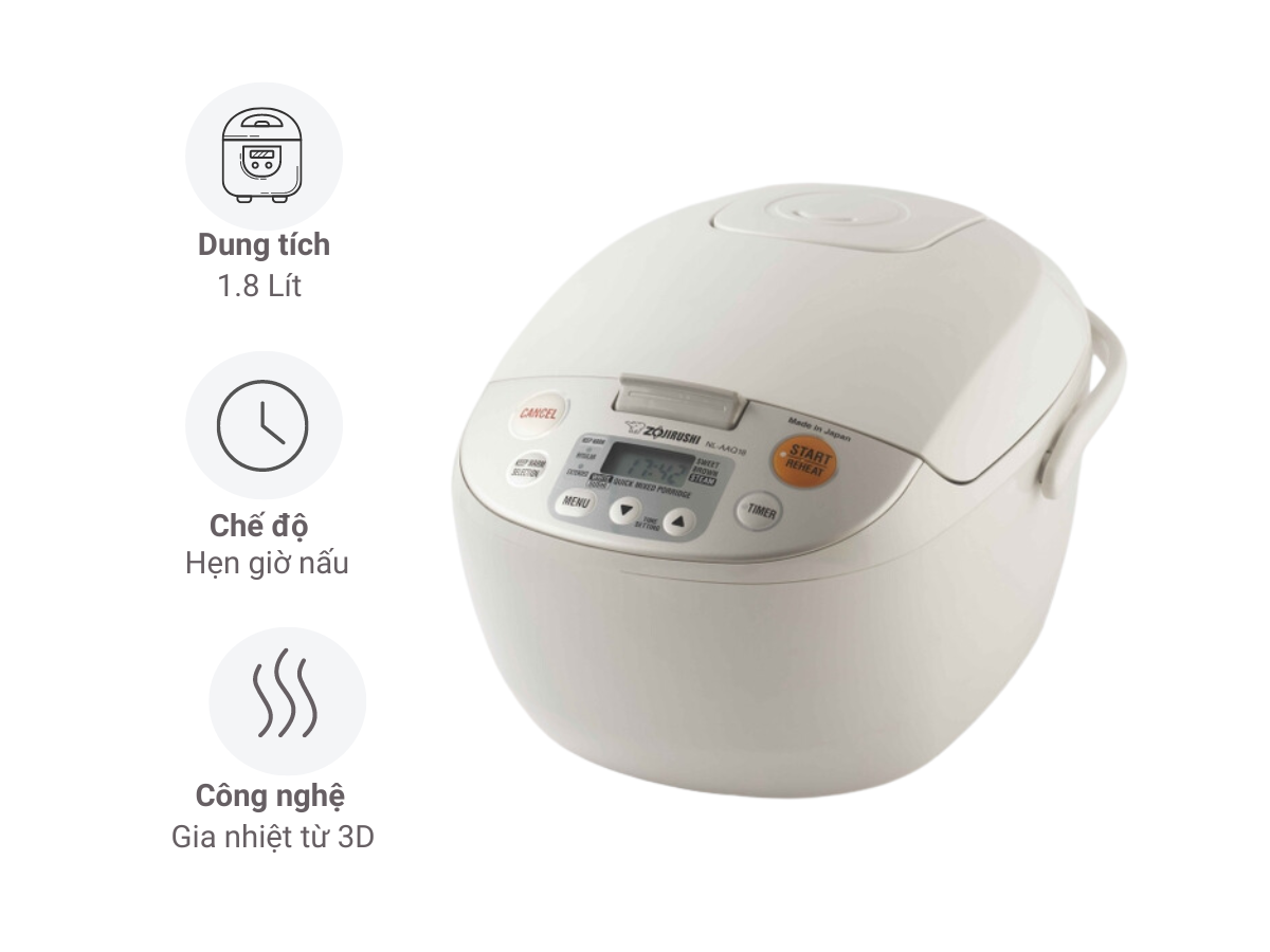Nồi cơm điện tử Zojirushi NL-AAQ18-CA