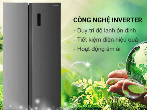 tủ lạnh sharp sj-sbx440v-sl inverter 442l (3) Công nghệ Inverter tiết kiệm điện