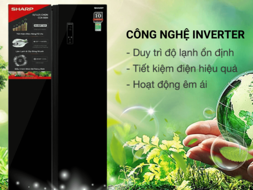 tủ lạnh sharp sj-sbx530vg-bk inverter 532l (3) Công nghệ Inverter tiết kiệm điện
