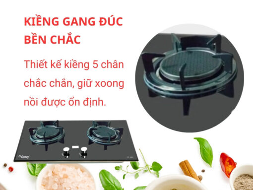bếp gas hồng ngoại canzy cz 68h (5) Kiềng gang đúc bền chắc
