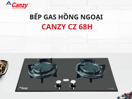 bếp gas hồng ngoại canzy cz 68h Bếp gas hồng ngoại Canzy CZ 68H thiết kế để bàn sang trọng