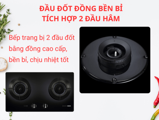 Đầu đốt đồng bền bỉ, tích hợp 2 đầu hâm