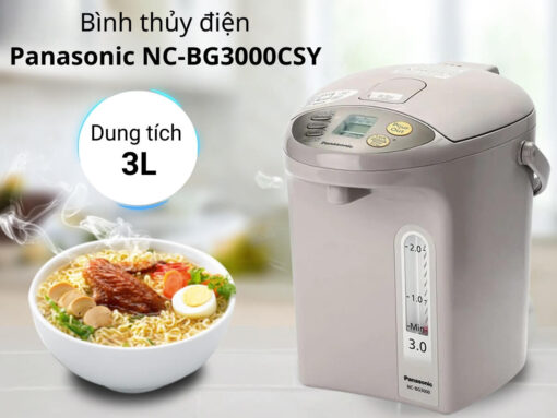 Bình thủy điện Panasonic NC-BG3000CSY dung tích 3 lít thoải mái sử dụng