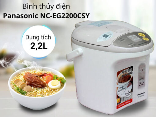 Bình thủy điện Panasonic NC-EG2200CSY dung tích 2,2 lít thoải mái sử dụng