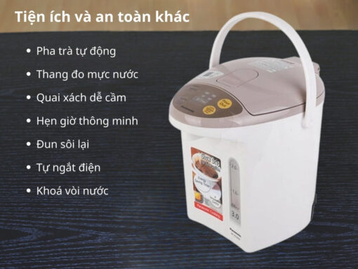 bình thủy điện panasonic nc-eg3000csy 3l (6) Tính năng tiện ích và an toàn khác