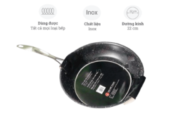 Chảo inox 3 lớp vân đá Fivestar 22cm