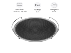 Chảo nướng inox 3 lớp Fivestar Blackcube 34cm