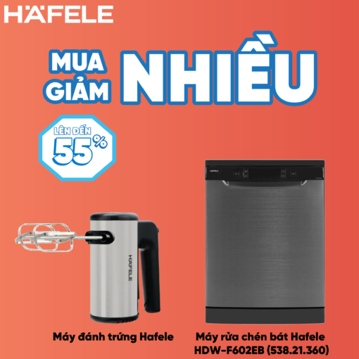 Combo Máy rửa chén Hafele MRC-HA2