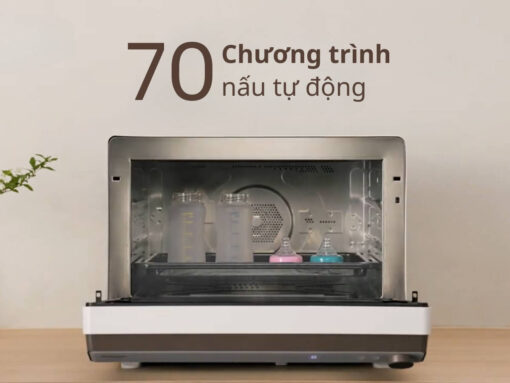 Thiết kế 3in1 hấp - nướng - chiên không dầu, 70 chương trình nấu tự động