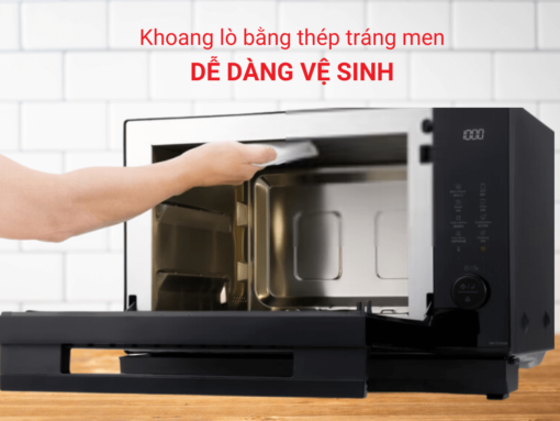 lò vi sóng hấp nướng panasonic nn-ds59nbyue (3) Dễ dàng vệ sinh
