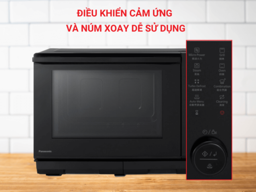 lò vi sóng hấp nướng panasonic nn-ds59nbyue (6) Điều khiển cảm ứng và núm xoay dễ sử dụng