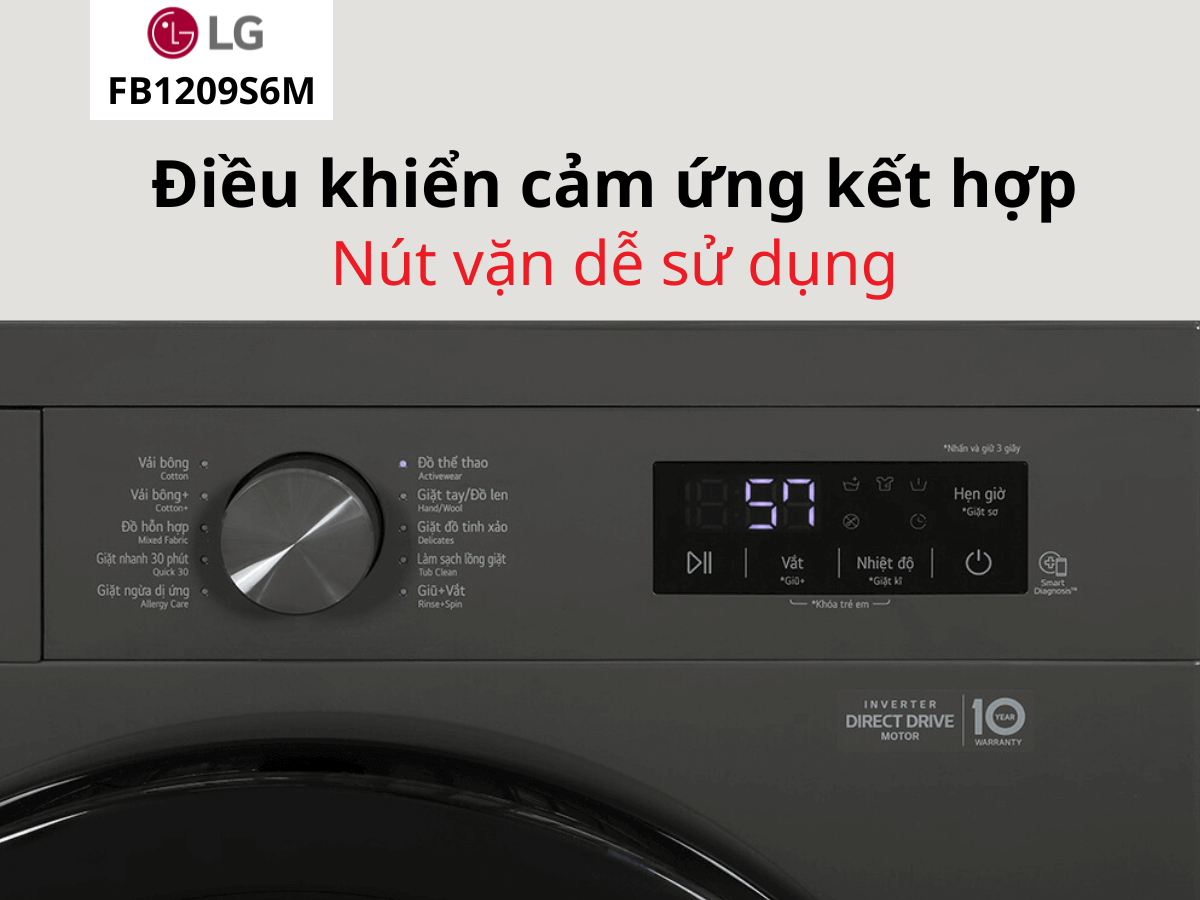 Điều khiển núm vặn và cảm ứng, màn hình LED